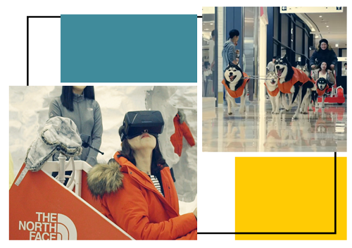 retail immersif de North Face où l'expérience en réalité virtuelle devient réelle.